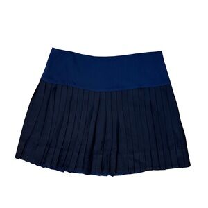 Theory Black and Blue Pleated Women's Mini Skirt